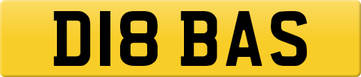 D18 BAS private number plate